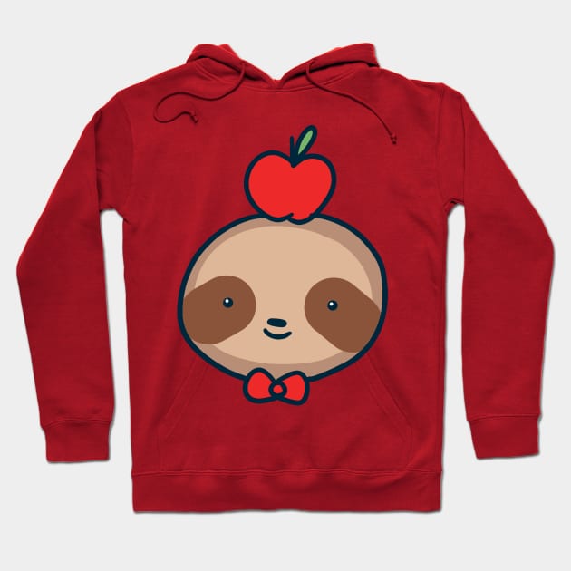 Bow Tie Sloth Face Hoodie by saradaboru